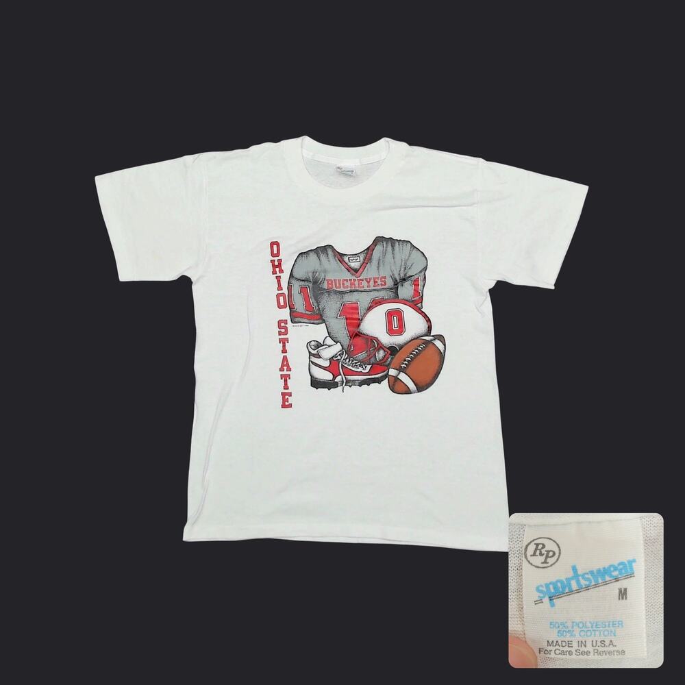 Vintage 80s Ohio State Buckeyes Single Stitch Tee Small